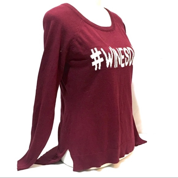 💎 Rue 21 burgundy winesday sweater - Picture 2 of 8